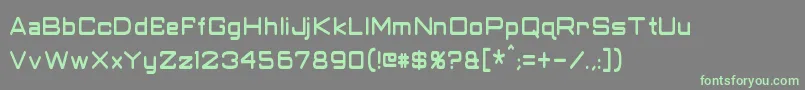 Fonte ClassicRobotCondensed – fontes verdes em um fundo cinza