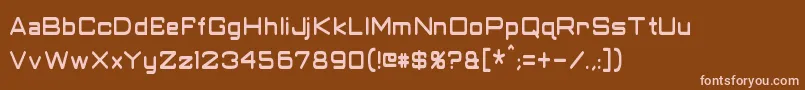Шрифт ClassicRobotCondensed – розовые шрифты на коричневом фоне