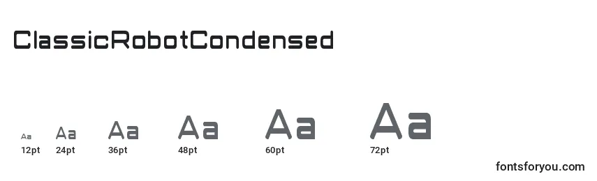 Размеры шрифта ClassicRobotCondensed (86537)
