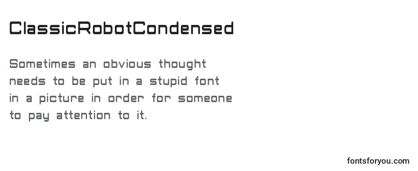 Шрифт ClassicRobotCondensed (86537)