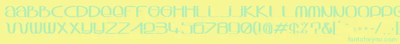 Sqwash-fontti – vihreät fontit keltaisella taustalla