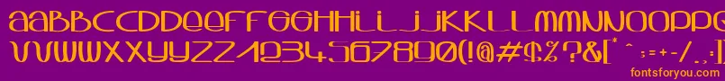 Sqwash Font – Orange Fonts on Purple Background