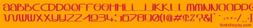 Sqwash Font – Red Fonts on Orange Background
