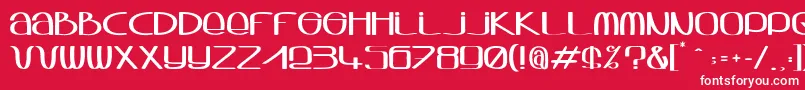 フォントSqwash – 赤い背景に白い文字