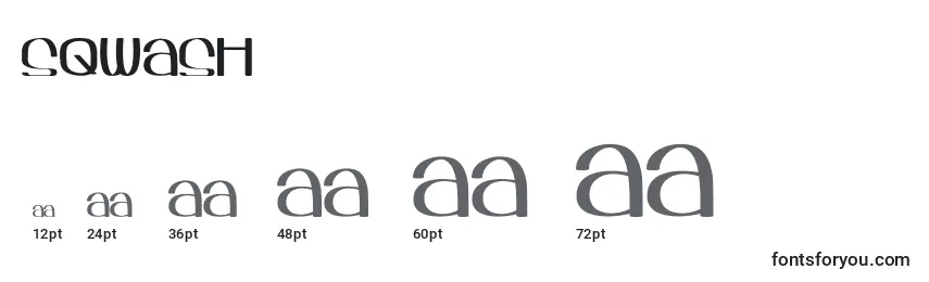 Sqwash Font Sizes