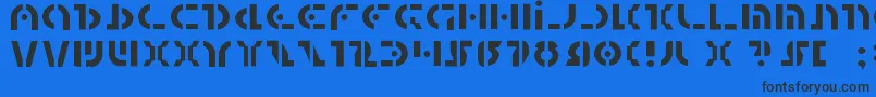 Quest2l Font – Black Fonts on Blue Background