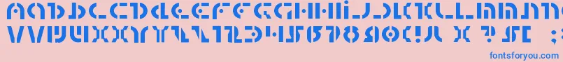 Quest2l Font – Blue Fonts on Pink Background