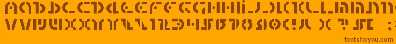 Quest2l Font – Brown Fonts on Orange Background