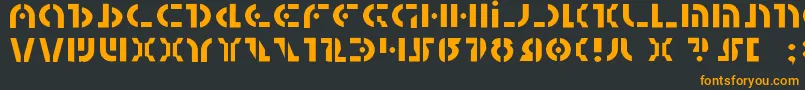 フォントQuest2l – 黒い背景にオレンジの文字