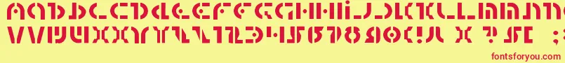 Quest2l Font – Red Fonts on Yellow Background