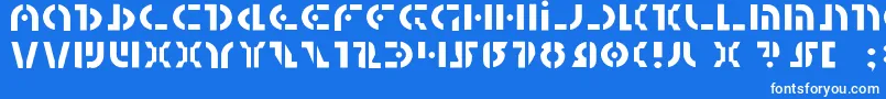 Quest2l Font – White Fonts on Blue Background