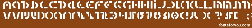 フォントQuest2l – 茶色の背景に白い文字