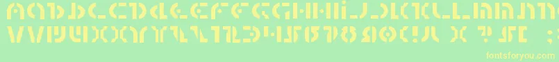 Quest2l Font – Yellow Fonts on Green Background