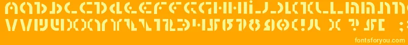 フォントQuest2l – オレンジの背景に黄色の文字