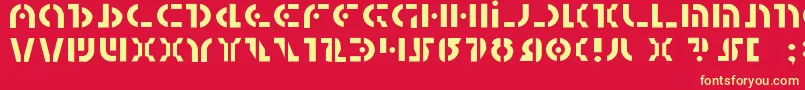 Quest2l Font – Yellow Fonts on Red Background