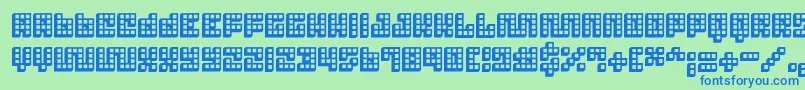 Trick3D Font – Blue Fonts on Green Background