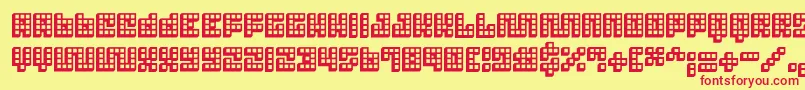 Trick3D Font – Red Fonts on Yellow Background