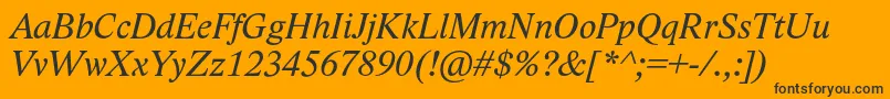 LidoStfItalic Font – Black Fonts on Orange Background