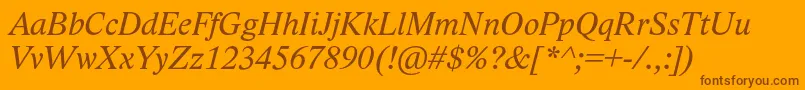 LidoStfItalic Font – Brown Fonts on Orange Background