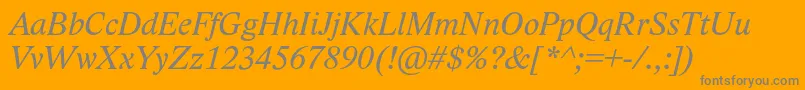 LidoStfItalic Font – Gray Fonts on Orange Background