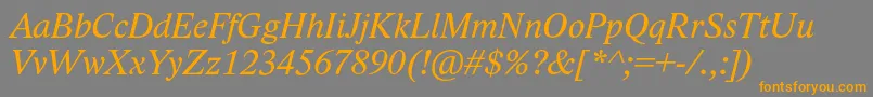 LidoStfItalic Font – Orange Fonts on Gray Background