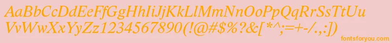 LidoStfItalic Font – Orange Fonts on Pink Background