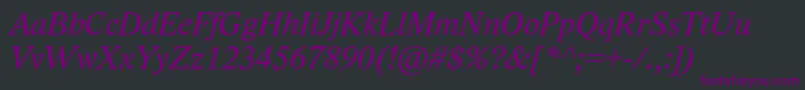 LidoStfItalic Font – Purple Fonts on Black Background
