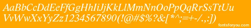 LidoStfItalic Font – White Fonts on Orange Background