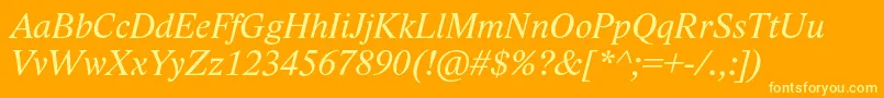LidoStfItalic Font – Yellow Fonts on Orange Background