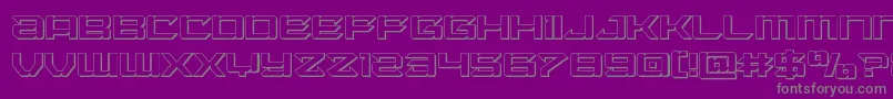 Laserwolf3D-Schriftart – Graue Schriften auf violettem Hintergrund