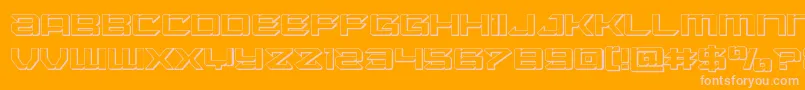Laserwolf3D Font – Pink Fonts on Orange Background