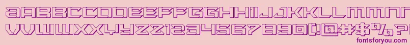 Laserwolf3D-Schriftart – Violette Schriften auf rosa Hintergrund