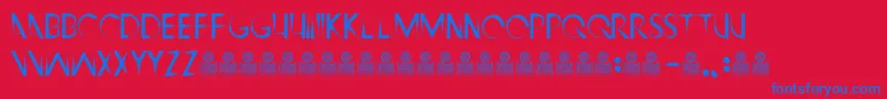 Ripleys ffy Font – Blue Fonts on Red Background