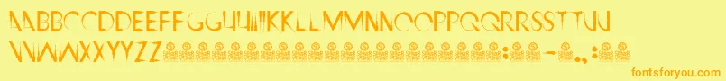 Ripleys ffy Font – Orange Fonts on Yellow Background