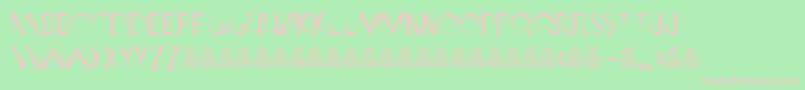 フォントRipleys ffy – 緑の背景にピンクのフォント