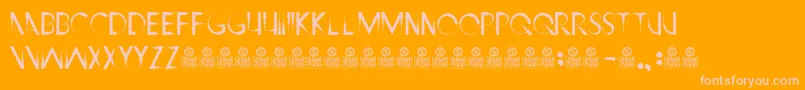 Ripleys ffy Font – Pink Fonts on Orange Background