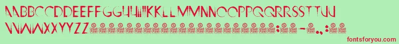 Ripleys ffy Font – Red Fonts on Green Background