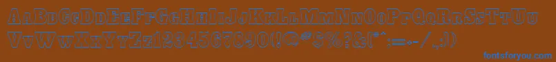 BounderRegular Font – Blue Fonts on Brown Background