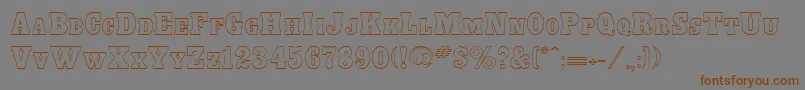 BounderRegular Font – Brown Fonts on Gray Background