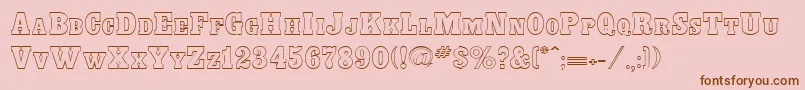 BounderRegular Font – Brown Fonts on Pink Background