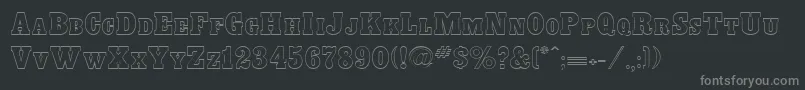 BounderRegular Font – Gray Fonts on Black Background