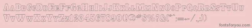 BounderRegular Font – Gray Fonts on Pink Background