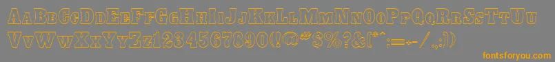 BounderRegular Font – Orange Fonts on Gray Background