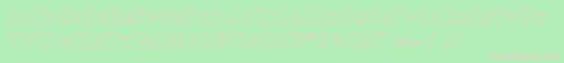 BounderRegular-Schriftart – Rosa Schriften auf grünem Hintergrund