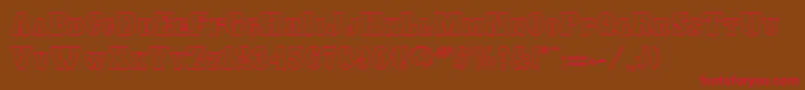 BounderRegular Font – Red Fonts on Brown Background