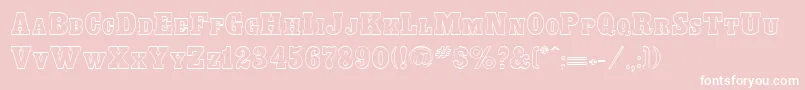 フォントBounderRegular – ピンクの背景に白い文字