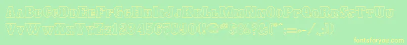 BounderRegular Font – Yellow Fonts on Green Background