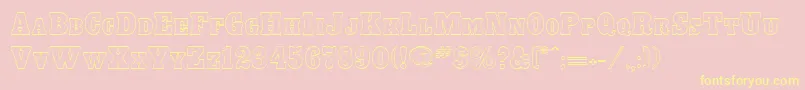 BounderRegular Font – Yellow Fonts on Pink Background