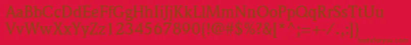 Police QuintessenceMediumSsiMedium – polices brunes sur fond rouge
