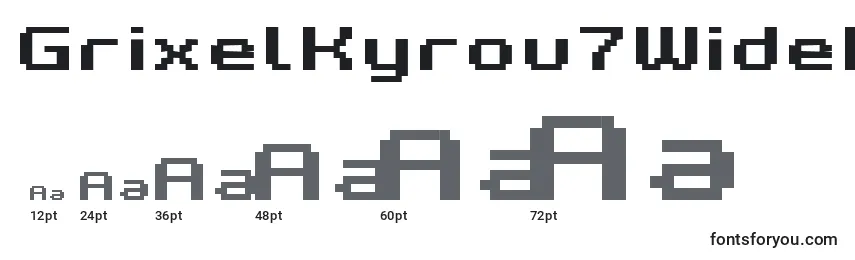 Размеры шрифта GrixelKyrou7WideBoldXtnd